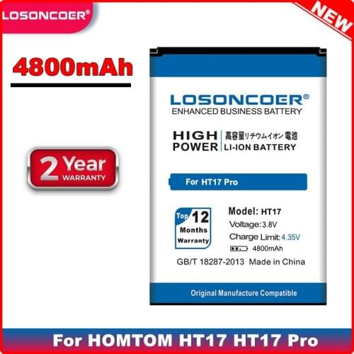 LOSONCOER 4800mAh For HOMTOM HT17 / HT17 Pro Battery