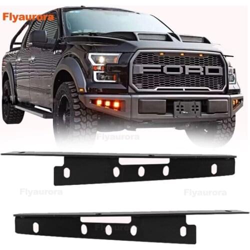 Mounting Auxiliary Off-Road LED Fog Light Work Lights LED Pod For Ford F150 SVT Raptor Bumper Mount Brackets Flyaurora