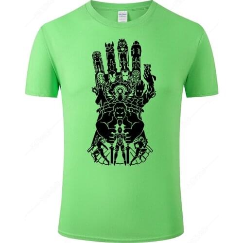 The Avengers Thanos Gloves T Shirt Men 2021 Summer Cotton Tee Casual Short Sleeve Print tshirt Cool Brand Tops Clothing J76
