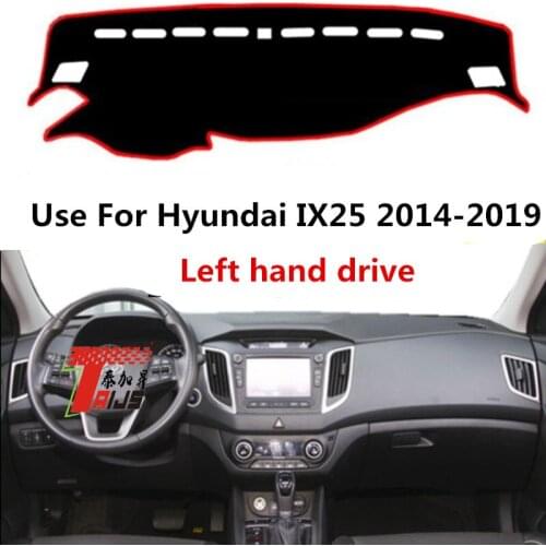 TAIJS Factory New Design Dust resistant Polyester Fibre Car Dashboard Mat For Hyundai IX25 2014-2019 Left hand drive