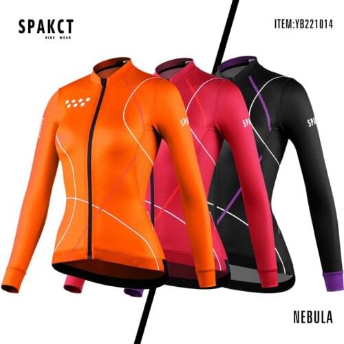 Spakct Cycling Clothes Womens Long-sleeved Mountain Bike Tops Spring And Summer Cycling Womens Cycling Equipment Nebula
