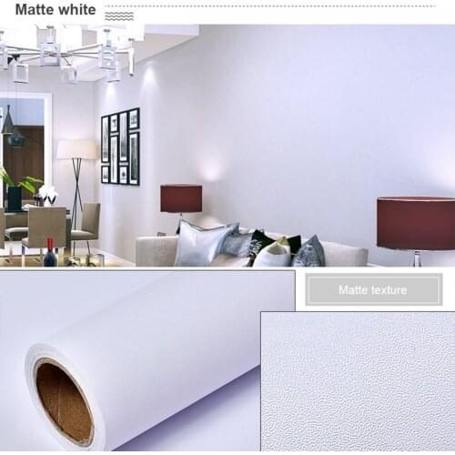 Solid Color Decoration Wallpapers Furniture Renovation PVC Stickers Kitchen Cabinets Bathroom Waterproof Countertop Wall Sticker