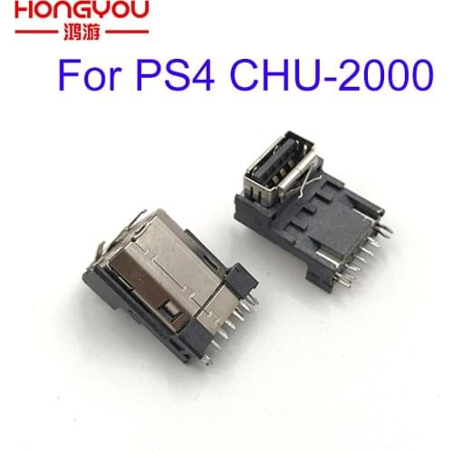 20pcs Original used Charging Interface For Sony Playstation 4 PS4 Slim CUH-2000 Console USB Power Supply Charger Port Socket