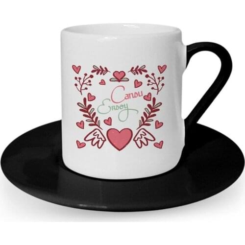 Personalized Valentine 'S Day Themed Black Turkish coffee Cup-35