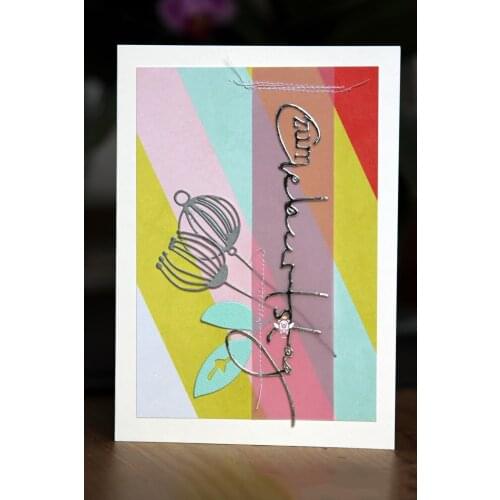 PP Craft metal cutting dies cut die mold German birthday letter Scrapbook paper craft knife mould blade punch stencils dies