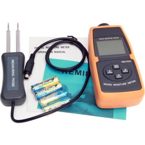 Professional Digital Wood Moisture Meter 2%-60% LCD Tree Timber Wood Bamboo Paper Water Content Level Temperature Measure Tools