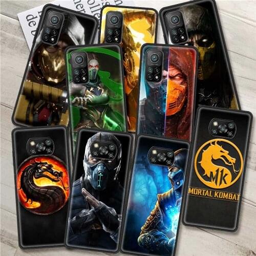 Shockproof Case for Xiaomi Mi Poco X3 NFC 10T Pro 9T M3 Note 10 Lite F3 11 F1 CC9 A2 9 Soft Phone Cover Mortal Kombat Game Shell