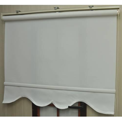 ROLLER BLINDS SUNSHADES SOLID COLOR WHITE 60-70-80-90X200 (100) + SKIRT ZONE GIFT,-The price given 60 xx200