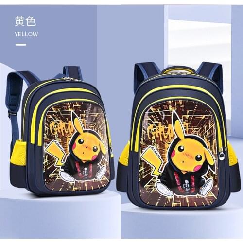 Pokemon Pikachu Primary School Schoolbag Boys Cartoon Children Backpack Space Schoolbag Reflective Waterproof Breathable Bag