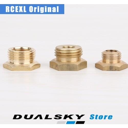 RCEXL CM6 CM-6 to ME8 ME-8 14mm to 10mm to 1/4-32 Spark Plug Bushing Adapter Copper Conversion For Gasonline Engine