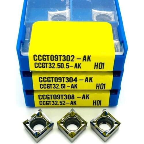 CCGT09T308 CCGT09T304 CCGT09T302 AK H01 Aluminum Alloy Lathe Tool Carbide Blade Cutting Tool High Quality Turning Blade Woodwork