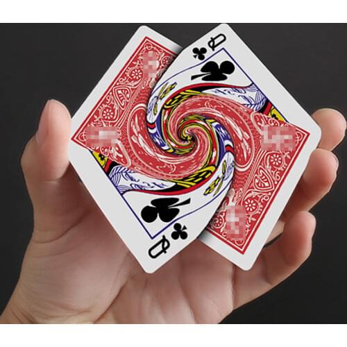 Vortex Magic Tricks Playing Card Connected Poker Change Magia Magician Close Up Street Illusions Gimmicks Mentalism Puzzle Toy