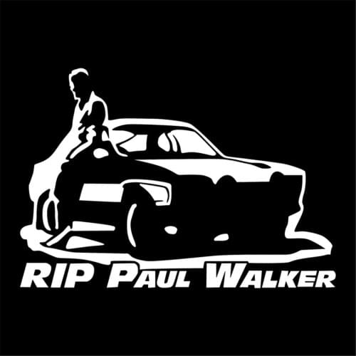 Rip Paul Walker Sticker Car Window Door Laptop Bumper Auto Vinyl Decor