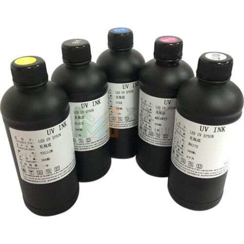 Indoor and outdoor wall painting machine ink wall printing inkjet ink UV CMYK/CMYKW INK for wall printer price