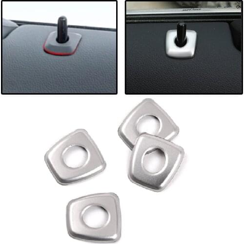 Wooeight 4Pcs Stainless Steel Silver Car Interior Door Lock Pin Pins Cover Trim fit for BMW 3 Series 2020 Styling Accessories