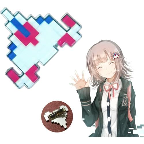 Japanese Anime Dangan Ronpa Danganronpa Cosplay Hair Clip Nanami ChiaKi Cute Plane Shape Mosaic Hairpin Party Props