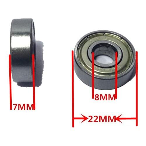10pcs Double Shielded Miniature High-carbon Steel Single Row 608ZZ ABEC-5 Deep Groove Ball Bearing 8x22x7 MM 608 ZZ Original