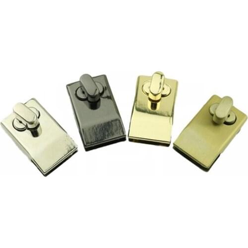 10 Pieces Luggage hardware mortise Twist lock 3.2*1.9 cm bag metal lock hardware DIY leather accessories