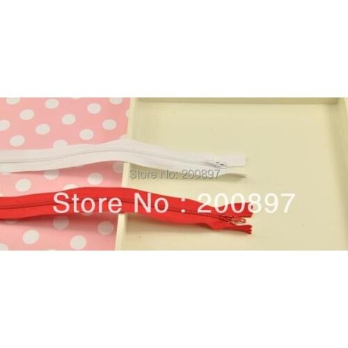 150cm long chain nylon zipper 3# slider 10pcs a lot quilt zipper DIY accessories white or red colors available