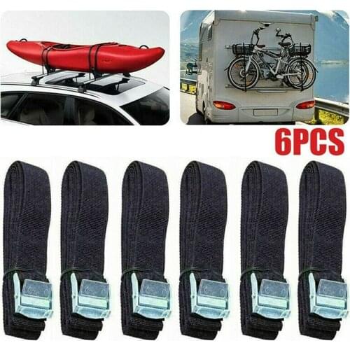 6x Nylon Lashing Straps Lock Buckle Up to 330lbs for Motorcycle Car Bicycle
