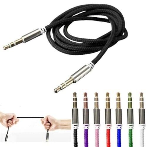 3.5mm Jack Male To Male Car Aux Auxiliary Cord Stereo Audio Cable for Phone MP3 aux cable (Color Random)