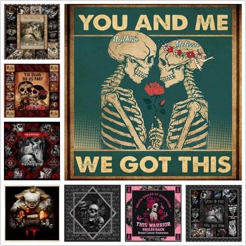 3D Skull Large Carpet Halloween Party Floor Area Rug Coffee Table Mat Soft Flannel Memory For Home Room Living Rugs Carpets Foam