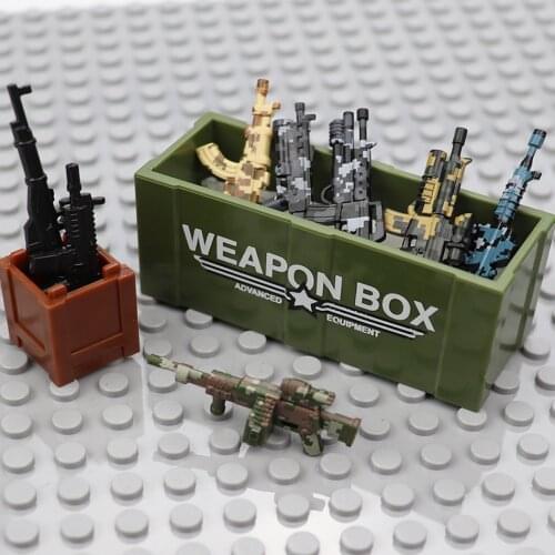Military Sniper Rifle Gun Weapon Box Parts for Army ww2 Soldier Figures Building Blocks Bricks DIY Children Toys