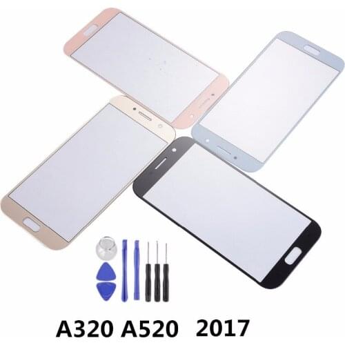 For Samsung A3 A5 2017 A320 A520 LCD Display Touch Screen Panel Glass Cover Replacement with Adhesive(A320 A520 All versions)