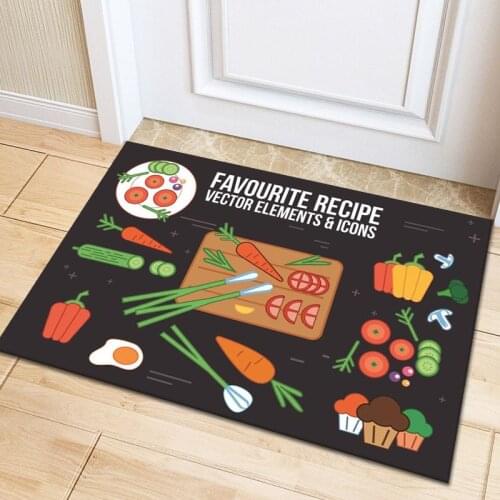 Home Floor Mat 3D Printed Kitchen Rug Door Mats Kitchen Carpets Anti-Slip Welcome Indoor Doormat Carpet for Living Room Washable