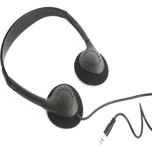 Linhuipad Economical Stereo over-the-ear headphones 3.5mm disposable headset for gyms hospital library 100pcs/lot