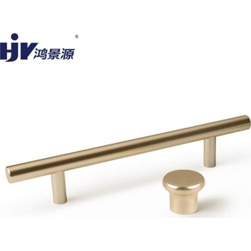 HJY Gold Pulls Handles Cupboard Wardrobe Door Furniture Knobs Handle Kitchen Cabinet Handle Aluminual Profile Hardware A177
