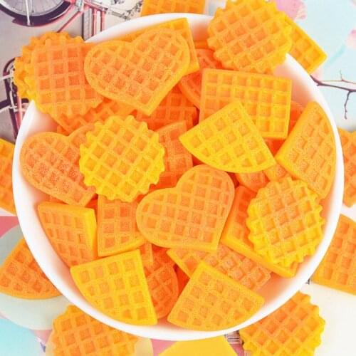 Kawaii Food Biscuit Resin Cabochons DIY Jewelry Accessories Material 20pcs Cute Embellishments Scrapbooking Jewelry Charms DIY