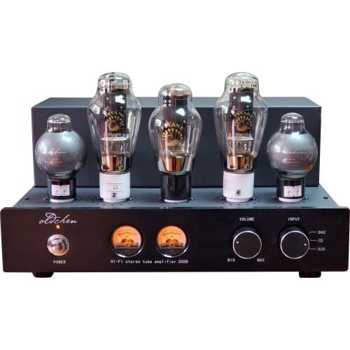 Laochen 300B Tube Amplifier Single-ended Class A Handmade Point to Point Wiring OldChen Black Amp Bluetooth 5.0 HIFI Tube AMP