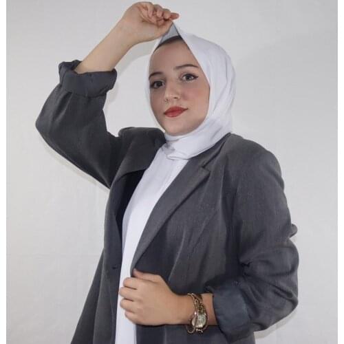 Medina for shawl hijab women white hijab long draped polyester