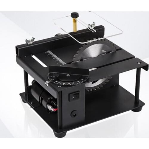 100W Multifunctional Mini Table Saw Woodworking Jade Handmade DIY Hobby Model Crafts Cutting Tool +HSS Circular Saw Blade