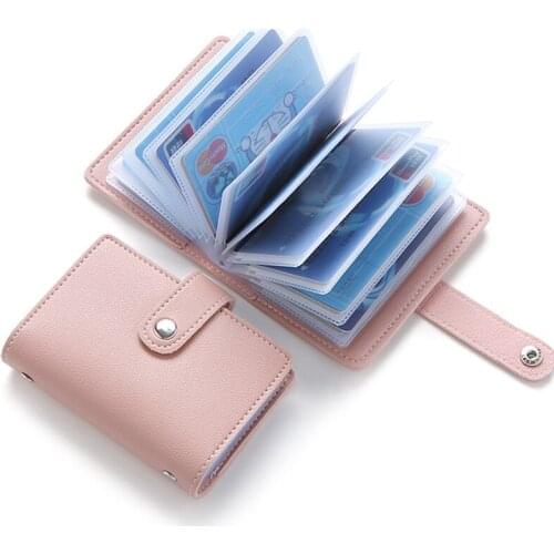 Trendy Card Holders For Women Men 24 Card Slots Anti-demagnetization Slim Credit Card Holder Pocket Case Purse Wallet 5 Colors
