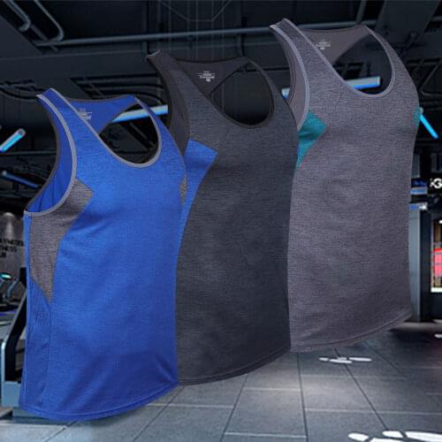 Men Fitness Tank Top Compression Sleeveless Training Shirt Breathable Basketball Sports Vest Undershirt Gym T-Shirt Running Vest