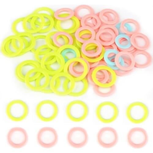 Imzay 3Size Plastic Knitting Crochet Locking Rings Set Stitch Marker Lock Plastic Ring Markers for Knitting Crochet DIY Supplies
