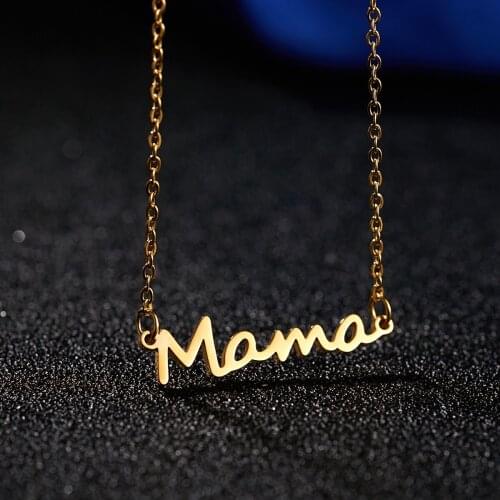 MAMA Letter Pendant Necklace For Women Girls Trendy Clavicle Chain Choker Necklace Fashion Wedding Engagement Jewelry Gifts