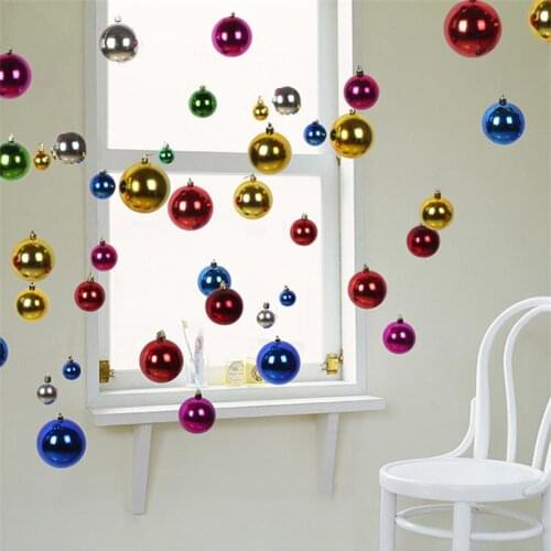 Electroplated Plastic Christmas Ball Decorations Light Ball Christmas Pendant 3/ 4/ 5/ 7/ 10Cm Box Christmas Ball Dropshipping