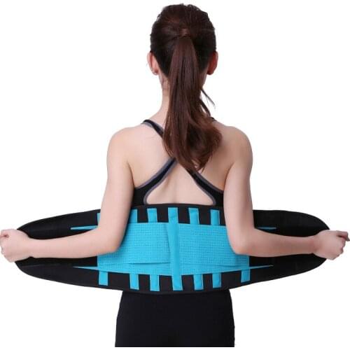 Women Men Waist Trimmer Belt Lumbar Back Support Brace Fitness Weightlifting Belt Adjustable Abdominal Elastic Waist Trainer