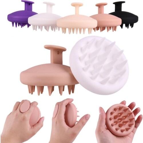 1PC Silicone Shampoo Brush Scalp Hair Massager Shampoo Comb Bath Shower Brush Scalp Spa Hair Shower Brush Comb Massaging Brushes