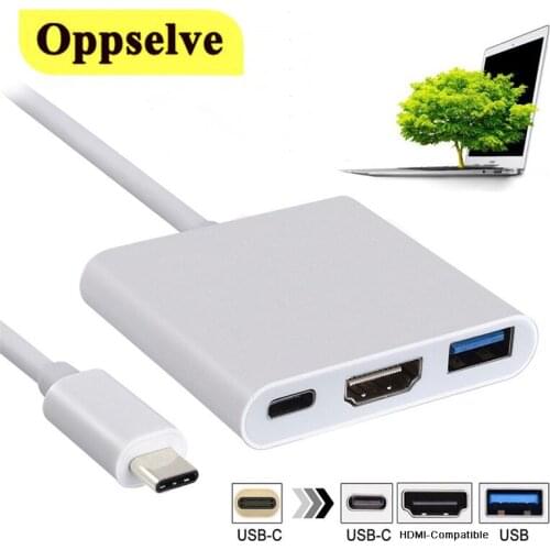 Thunderbolt 3 Adapter USB Type C Hub HDMI-compatible 4K Converter Type C To HDMI-compatible/USB 3.0/Type-C Dock for MacBook Pro
