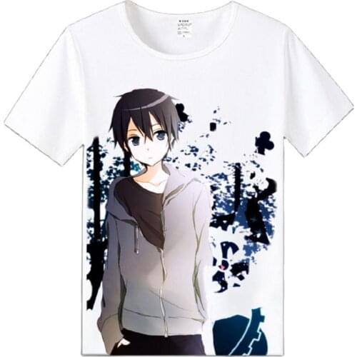 Unisex Anime Cartoon Sword Art Online Kirigaya Kazuto Asuna Kirito T-Shirt Tee T Shirt Tops