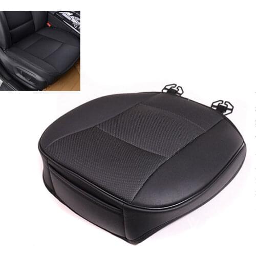 Universal Black PU Leather Seat Cover Protector Front Cushion Pad Deluxe Fit For Audi Ford Hyundai Nissan Car Styling
