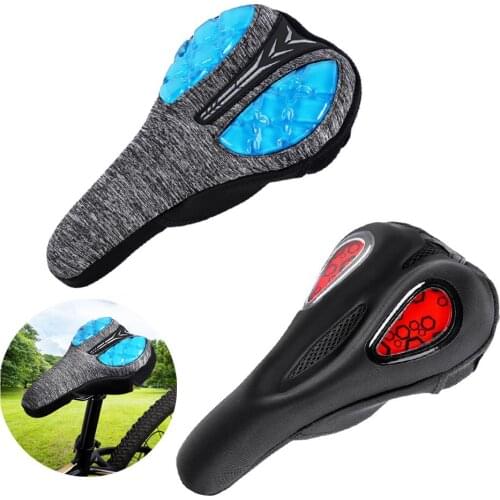 Thickening Bicycle Cushion Cover Silicone Soft Seat Cycling Breathable Hollow Saddle Cover Mountain Road Bike Accessories