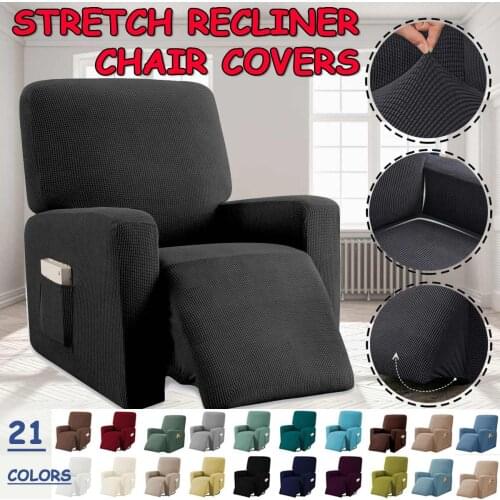 Waterproof Elastic Recliner Chair Cover All-inclusive Stretch Massage Sofa Couch Cover For Living Room 21 Colors