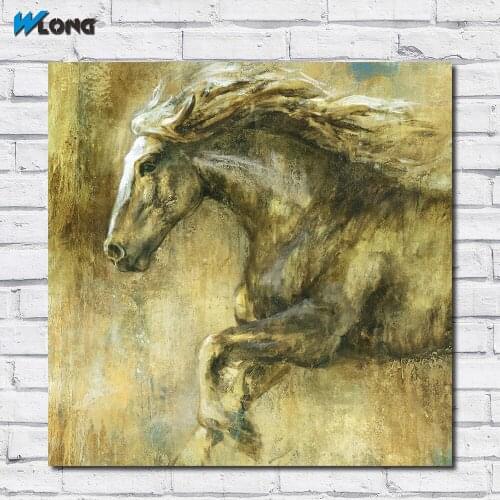 Wlong Art Printing Oil Painting Canvas Animal Beauty-Horse Wall Art , Wall Pictures for Living room Bedroom Office No Frame