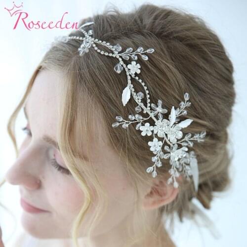 Flower Bridal Hair Wreath Vine Wedding Prom Headband Women Bride Hair Jewelry RE4132