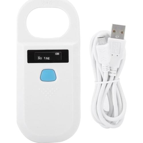 Animal Tag Reader Pet Supplies Portable Chip Scanner OLED Screen Handheld High‑Brightness